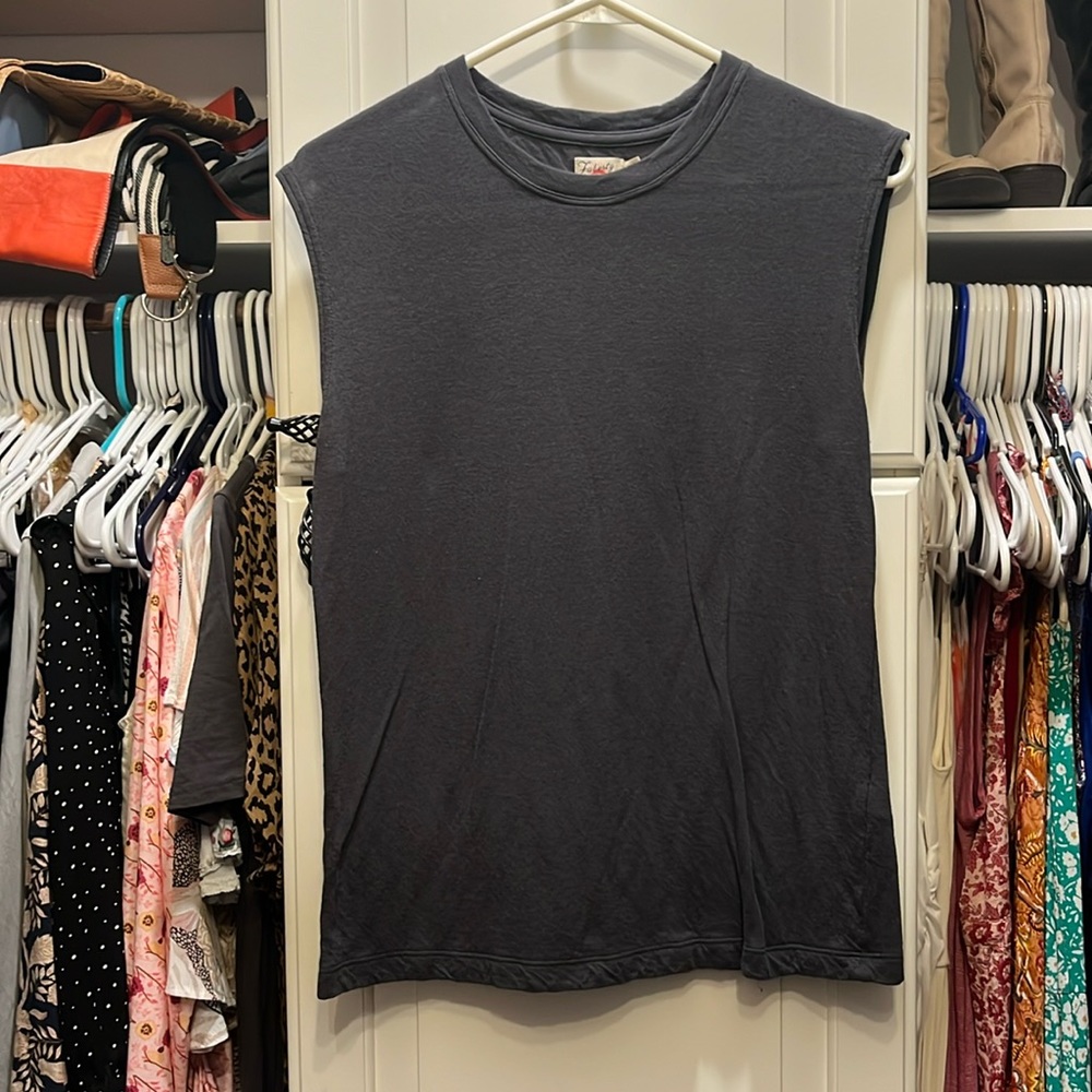 Faherty muscle tee washed black sz s